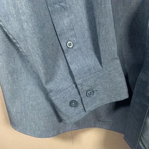 AFTCO SKYLARK LONG SLEEVE TECH SHIRT, AIR FORCE BLUE HEATHER, SIZE XL FISHING - Picture 5 of 10